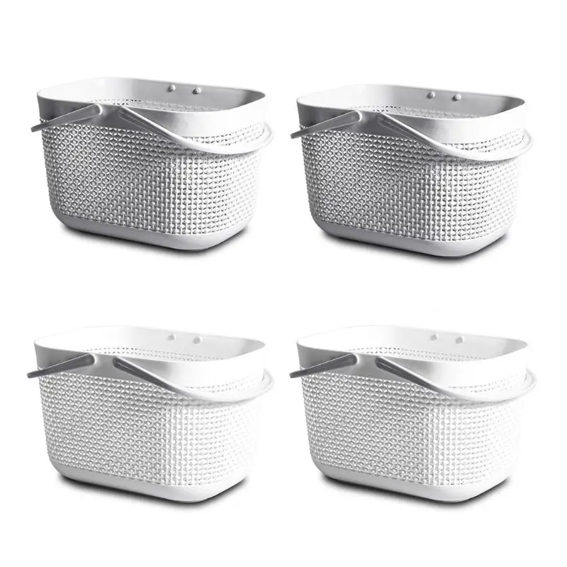 

Mesh Shower Caddy Handy Plastic Baskets with Handles Storage Bathroom Accessory 72XF