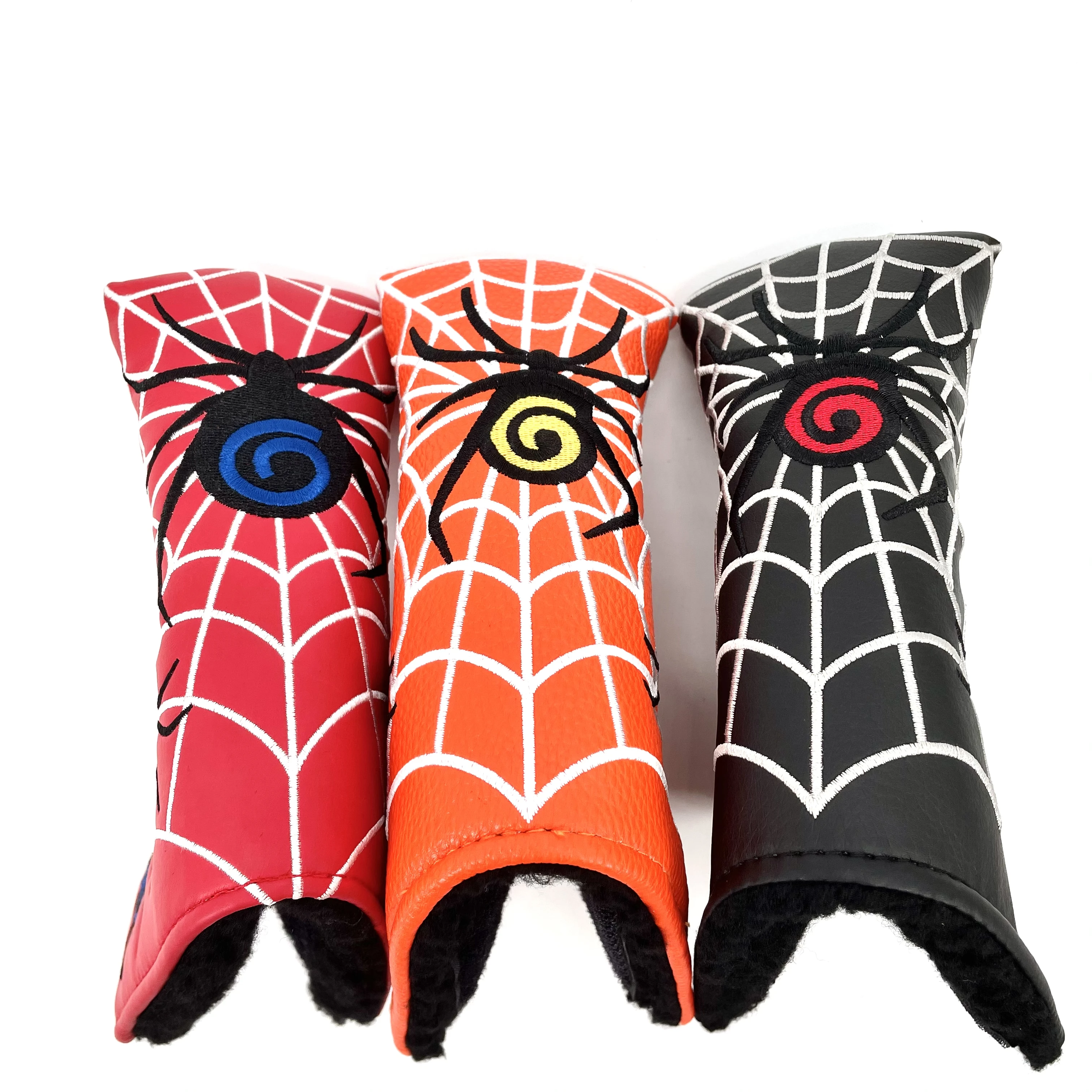 Golf L-shape Putter Cover Headcover for Blade Golf Putter Golf Driver Head Cover Spider Silver Web Head Dustproof Covers 2