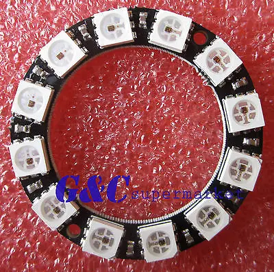 Цветное светодиодное кольцо-12 x WS2812 5050 RGB светодиодный led со встроенным драйверы