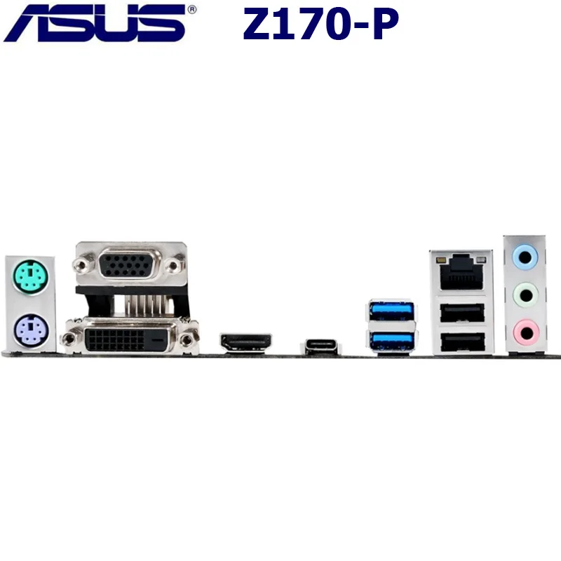 LGA 1151 DDR4 ASUS Z170-P рабочего Материнская плата Intel Z170 DDR4 64 Гб PCI-E 3,0 USB3.1 M.2 DDR4 Asus Z170-P плата Б/у