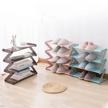 

Stainless Steel Non-woven Fabric Shoe Rack Dustproof Storage Shelf Folding Rack Home Organizer Accessories For Living Room
