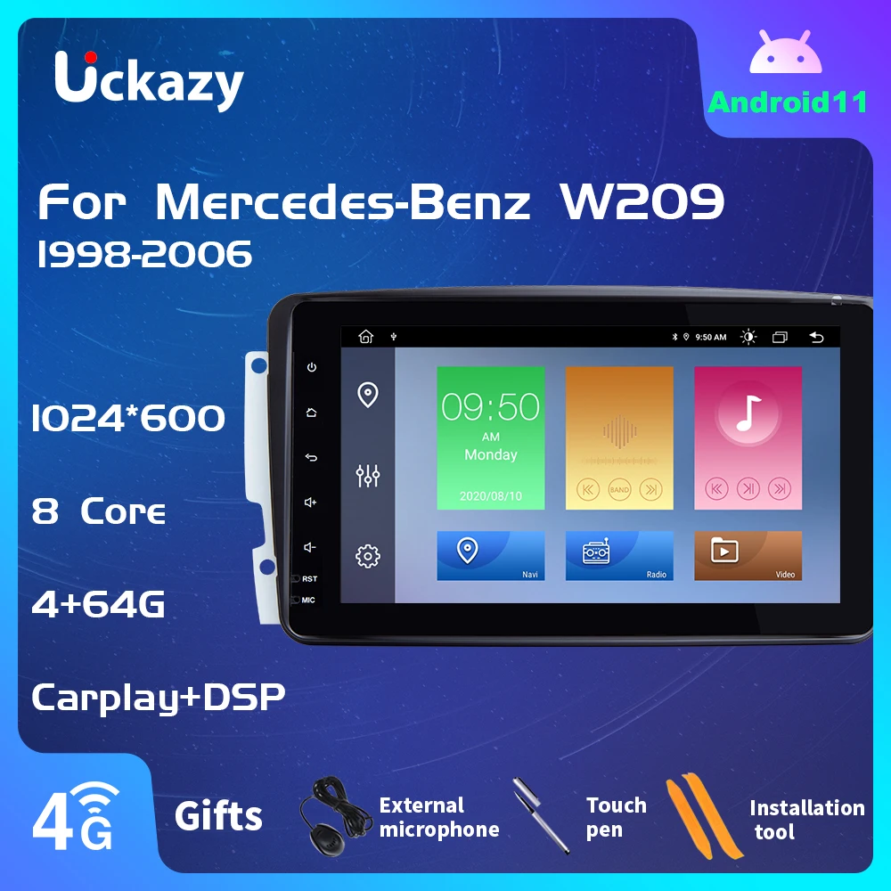 2 din Android 11 Автомобильный мультимедийный плеер для W203 Mercedes Benz Vito W639 W168Vaneo Clk W209 W210M/ML