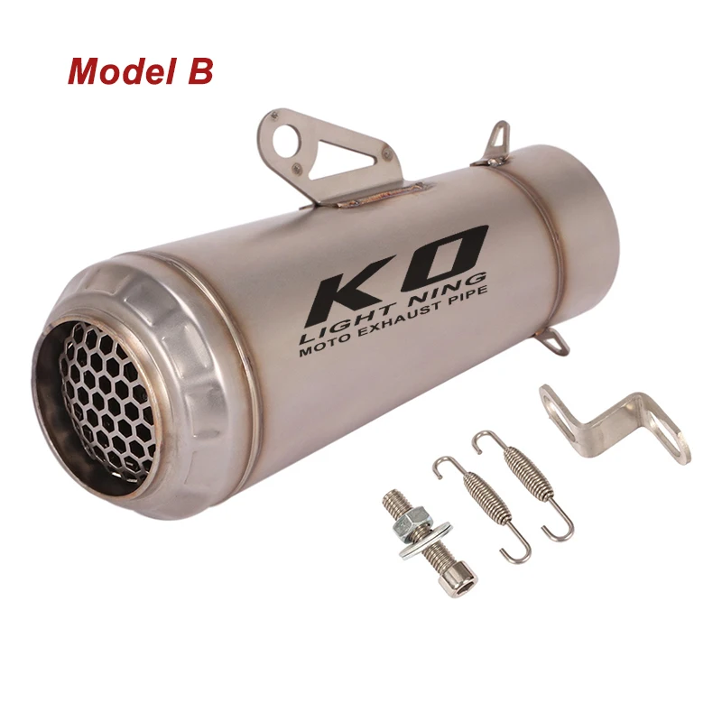60mm Motorcycle Universal Exhaust Tail Tips Muffler Vent Pipe Short for Dirt Bike ATV Stainless Steel - Image 3