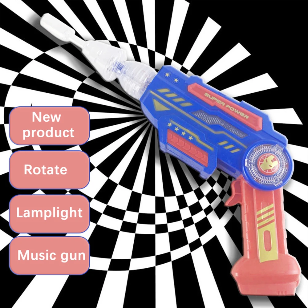 Детские электрические игрушки светящаяся музыка вращающийся пластиковый игрушечный пистолет Съемный пистолет игрушка подарок на день рождения родитель-ребенок интерактивные игрушки