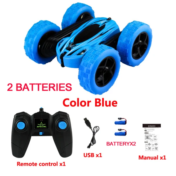 SODIAL Rc Car High Speed 3D Flip Remote Control Car Drift Buggy Crawler Battery Operated Stunt Machine Radio Controlled Cars Green 