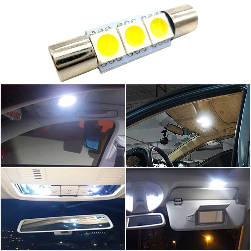 Фестонная автомобильная светодиодная лампа 28 мм 29 C5W C10W 6641 6614F дверная купольная