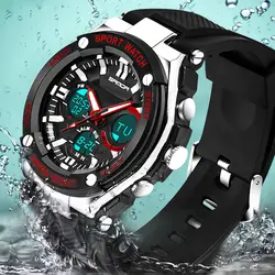 SANDA Модные Военные часы мужские водонепроницаемые спортивные часы s Shock светодиодный Электронные наручные часы Relogio Masculino 2019