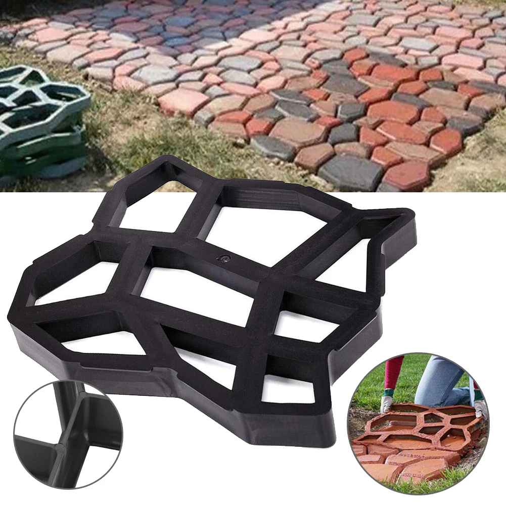 

DIY Path Maker Paving Pavement Concrete Mould Paver Reusable Patio Garden Brick Slab Pavement Stepping Stone Cement Mould Decor
