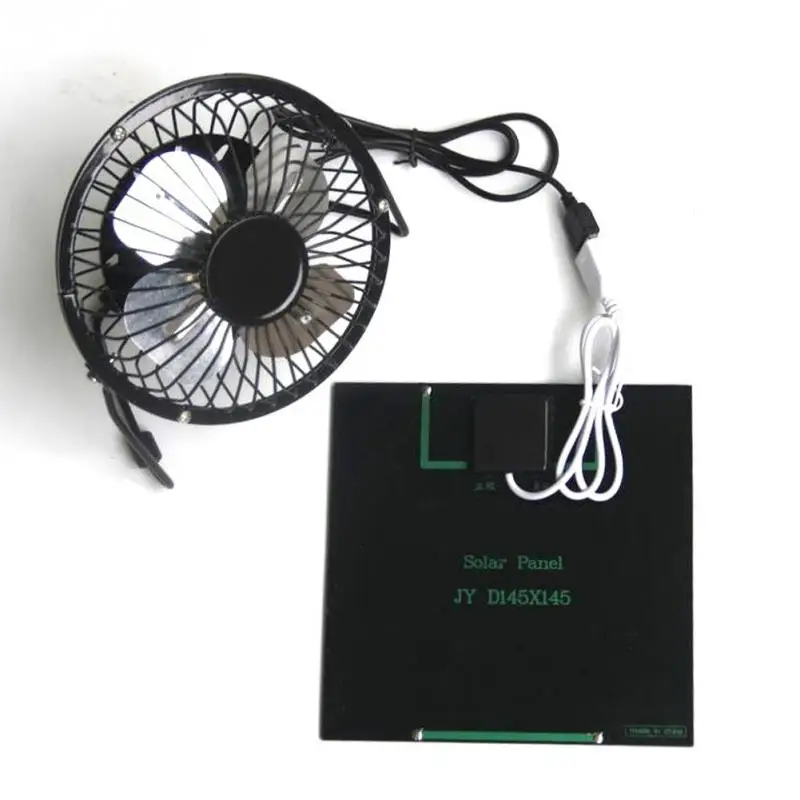 

CVERY Solar Panel Fan with USB Port, 3W, 6V, Cooling Ventilation for Camping, Caravan, Yacht, Greenhouse, Chicken House, Black