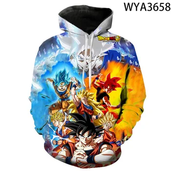 Men Women Children Fashion Hoodies Comics Goku 3D Printed Sweatshirts Pullover Long Sleeve Boy Girl Kids Streetwear Coat 1