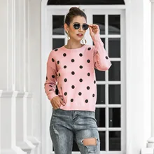 New Autumn Winter Women Dot Sweater Solid Cotton Long Sleeve Pullover O-Neck Casual Jumper Sweaters 2020 Jersey Invierno Mujer New Autumn Winter Women Dot Sweater Solid Cotton Long Sleeve Pullover O-Neck Casual Jumper Sweaters 2020 Jersey Invierno Mujer
