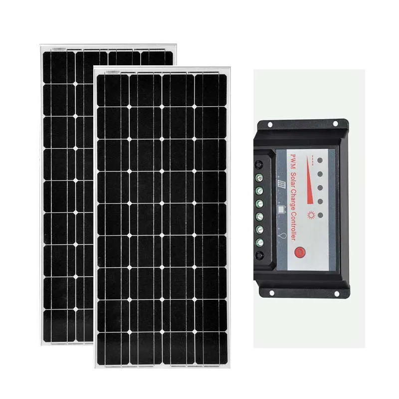 Solar Kit 100w 200w 300w Solar Panel 100w 12v Solar Charge Controller 12v/24v 30A Solar Battery Home Caravan Car Camping Rv LED