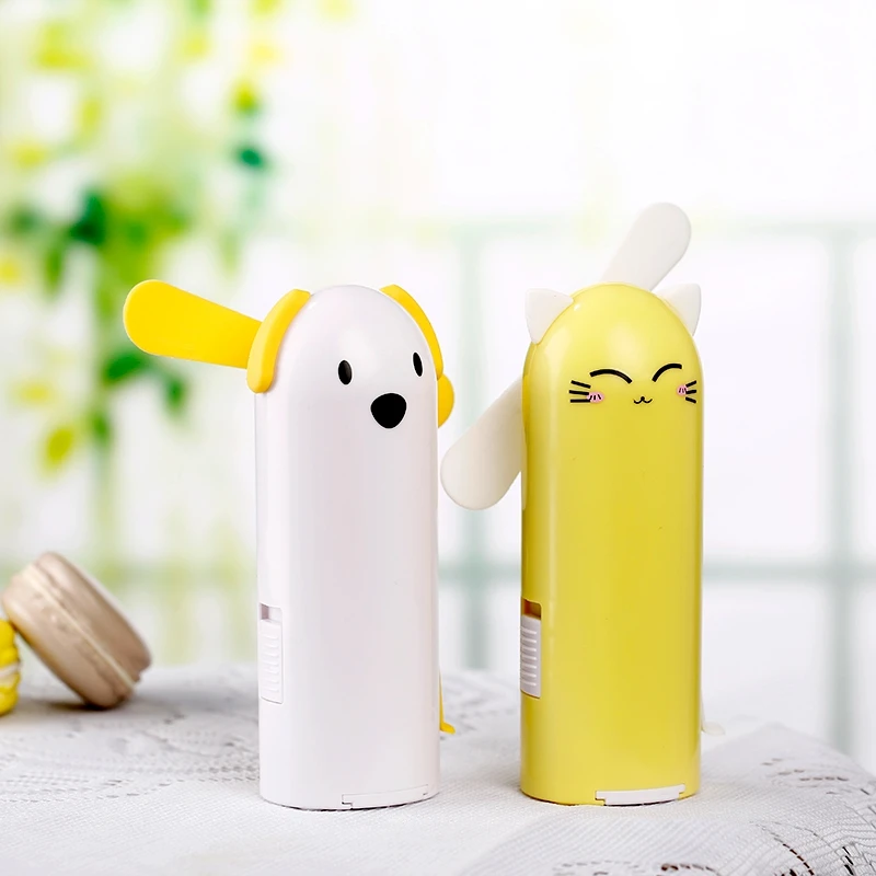 SANQ милый Meng Pet вентилятор usb зарядка настольный мини-вентилятор креативный мультфильм ручной вентилятор(желтый
