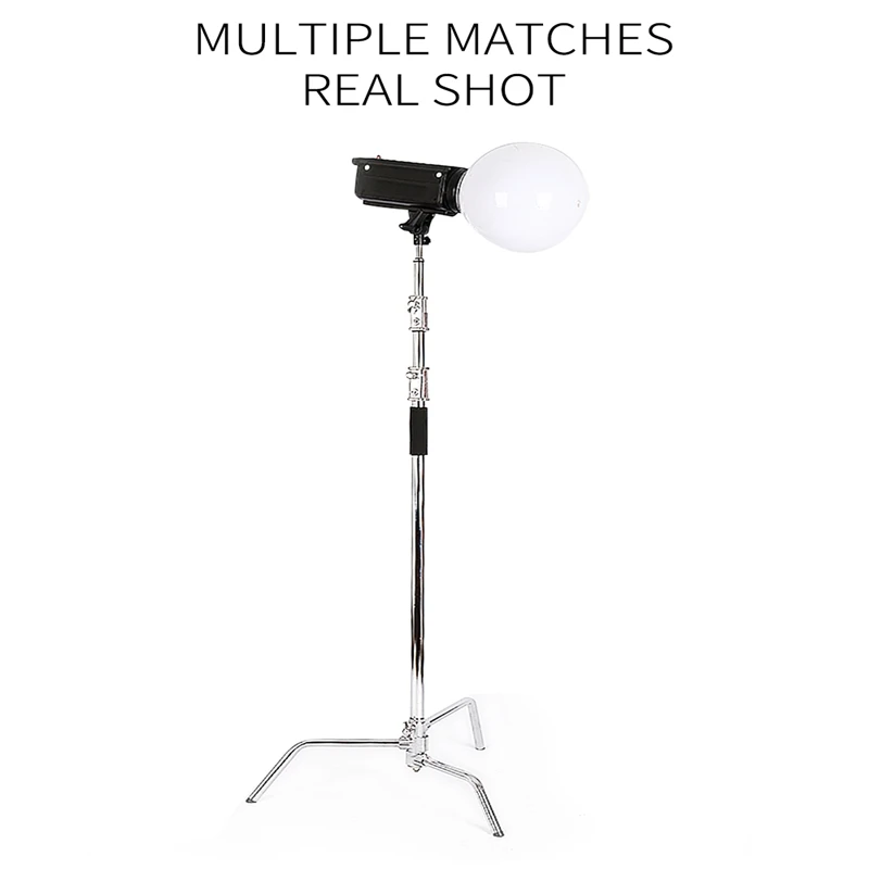 2.6M/8.5FT Heavy Duty Stainless Steel C-Stand Foldable Tripod Magic Leg Photography C-Stand For Spot Light Softbox Photo Studio light on tripod