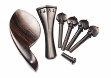 

1 set high quality Natural ebony Luthier violin fittings size 4/4
