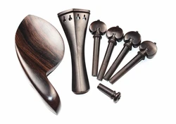 Raccords de violon Luthier en ébène naturel de haute qualité, taille 4/4, 1 ensemble 