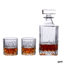 Графин для виски и бокалы барный набор, для ликера виски Бурбон вино или водка-включает 2 стакана для виски
