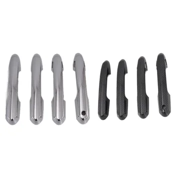 

For Toyota Rav4 2019 2020 Decorate Accessories Silver Abs Door Handle Cover with Smart Key Hole Catch Cap Trim Molding