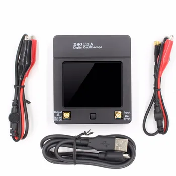 

DSO112A 2MHz 5Msps 2.4 Inch TFT LCD Digital Oscilloscope Color Touch Screen Handheld USB Oscilloscope With Test Clip