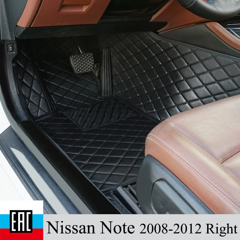 Коврики для авто Nissan Note 2008-2012 право руль автомобиля аксессуары из экокожи в
