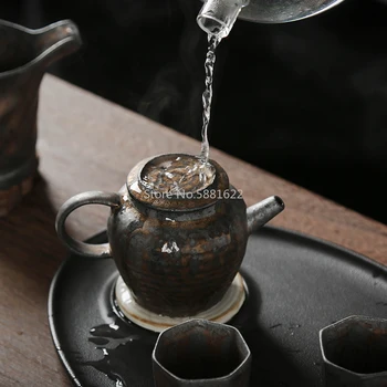 

Vintage Japanese Ceramic Teapot Kettle Handmade Chinese Kung Fu Tea Pot 210ml