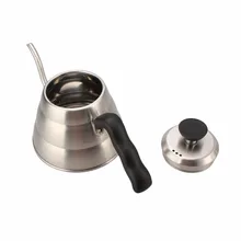 1Л большой емкости кофейник чайник 304 гусеница из нержавеющей стали ручной горшок для кофе и чая бытовой чайник