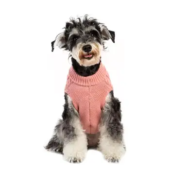 

Pink Wool Cartoon Puppy Dog Sweater Winter Warm Clothing for Small Dogs Christmas Costume Chihuahua Coat Knitting Crochet Cloth