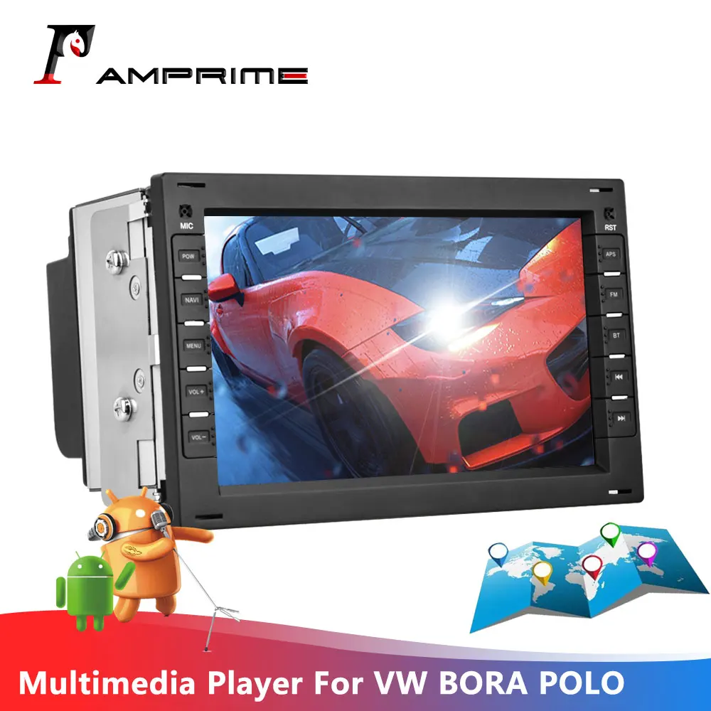 

AMPrime Android 6.0 Car Radio Multimedia Player For BORA POLO MK5 SHARAN JETTA MK4 CITI CHICO GPS WIFI Audio Radio Player
