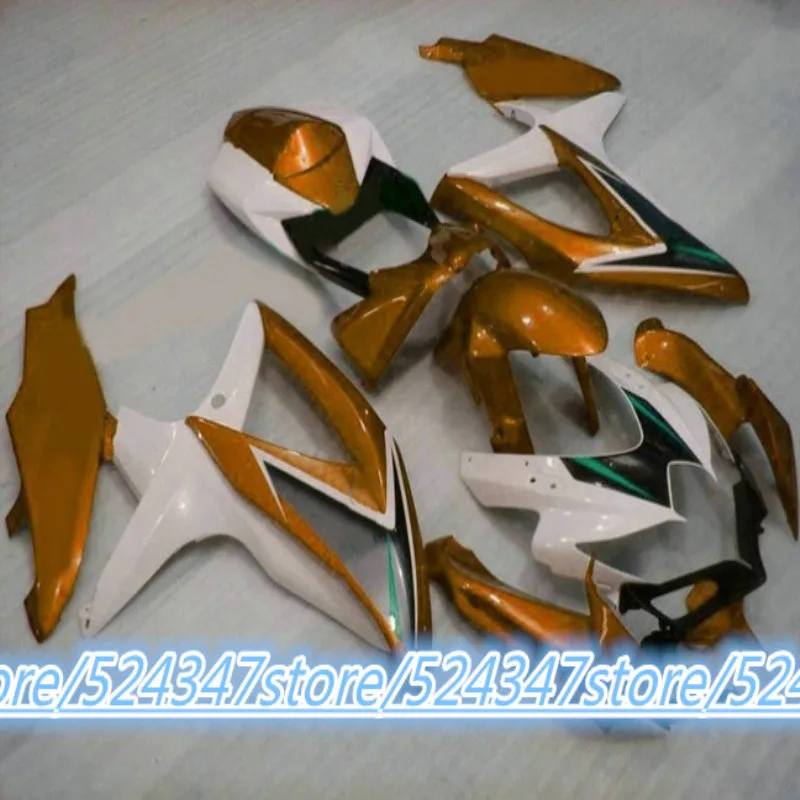 

Full ABS Injection Fairings For Suzuki GSXR600 - 750 K8 2008 2009 2010 Gold Black Motorbike Panels Fairing Kits