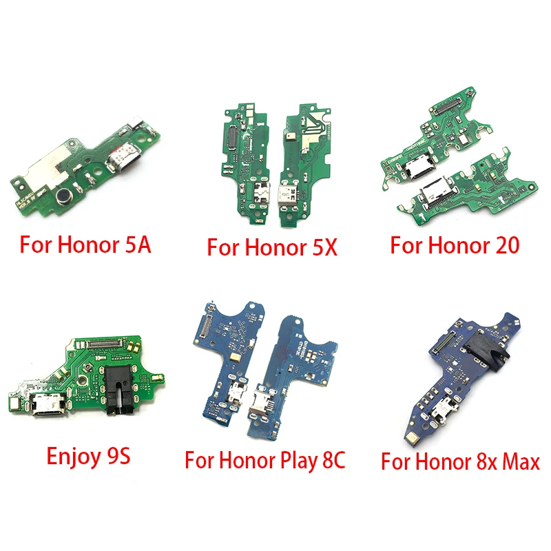 2 шт./лот USB Micro плата с зарядным портом и гибким кабелем для huawei Honor 20 Pro 5A 5X10 9X 8X Max играть 8C 8 9 lite 9S