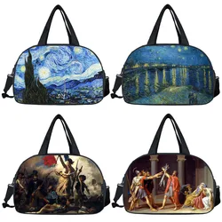 Michelangelo Van Gogh Art Women Travel Bags Starry Night Ladies Large capacity portable Handbag Multifunctional Duffel Bag