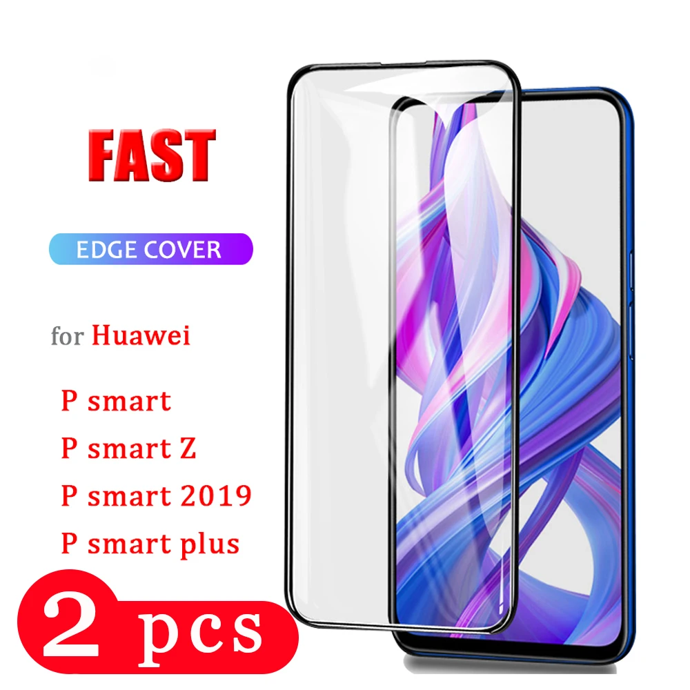 2Pcs for huawei p smart plus 2019 2018 tempered glass pro Z phone screen protector protective film on smartphone | Мобильные