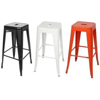 

Metal Iron Bar Stool Chairs 2Pcs/Set Coffee Chairs Height Home Office Kitchen Restaurant Furniture 7days Delivery 76*42*42cm