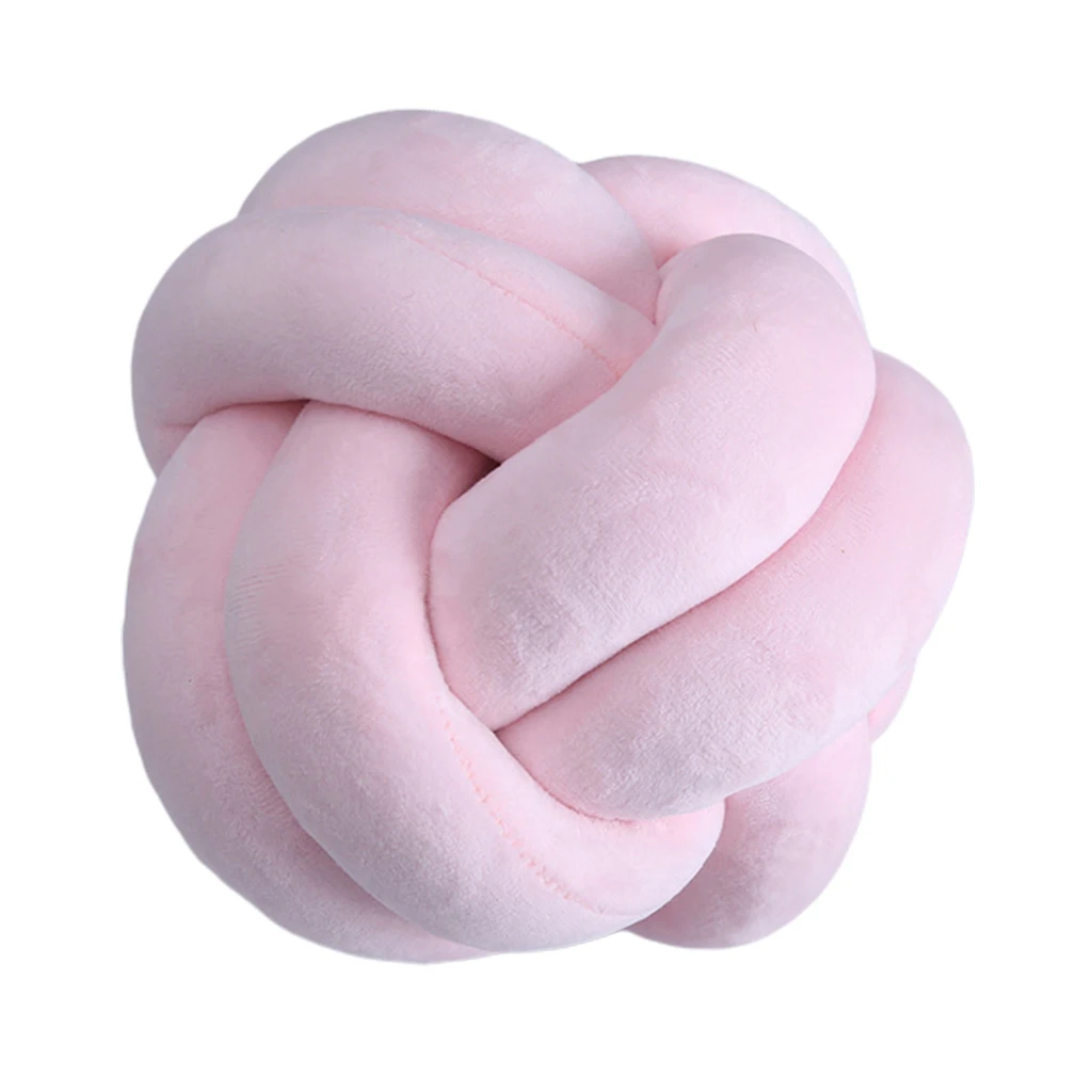 Set of 2 Knotted Pillow Soft Throw Cushion for Living Room Bedroom Bed