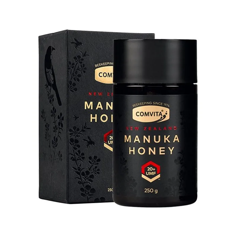 Новейшая Новая Зеландия Comvita Manuka honey UMF20+ 250 г для пищеварительного здоровья, дыхательная система, кашель, боль в горле