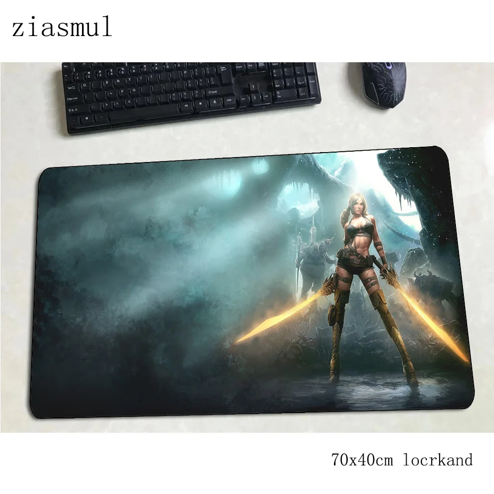 Lineage 2 геймерский коврик для мыши красивые 70x40 см игровой коврик для мыши большой властная ноутбук аксессуары padmouse эргономичный коврик