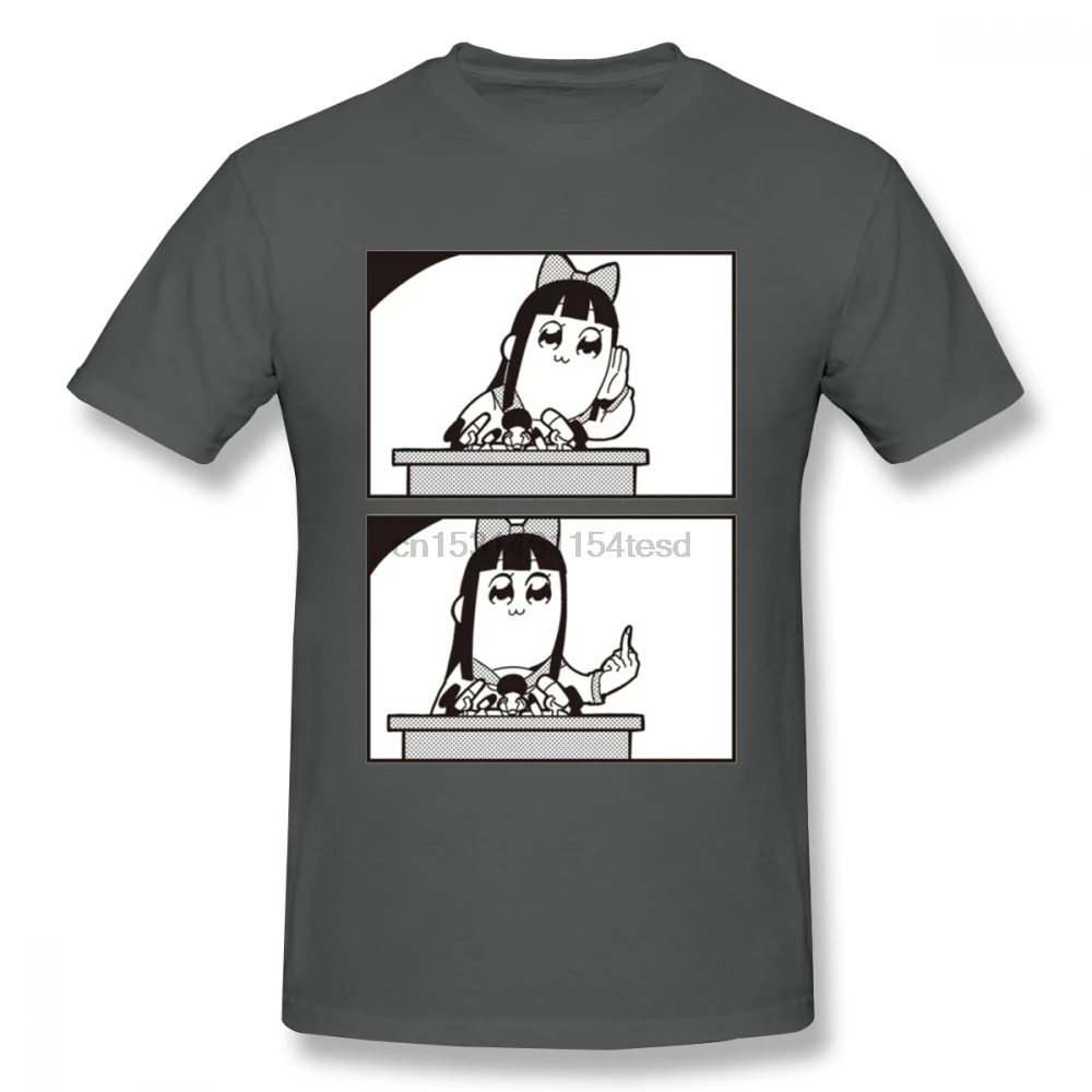 Футболка с надписью &quotPOP TEAM EPIC&quot Popuko Pipimi Косплей Flip Off Geek Homme футболка для