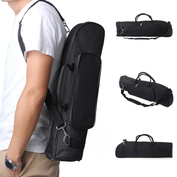 

Adjustable Strap Double Zippers Storage Case Wind Instrument Trumpet Bag With Pocket Protective Waterproof Gig Package Soft