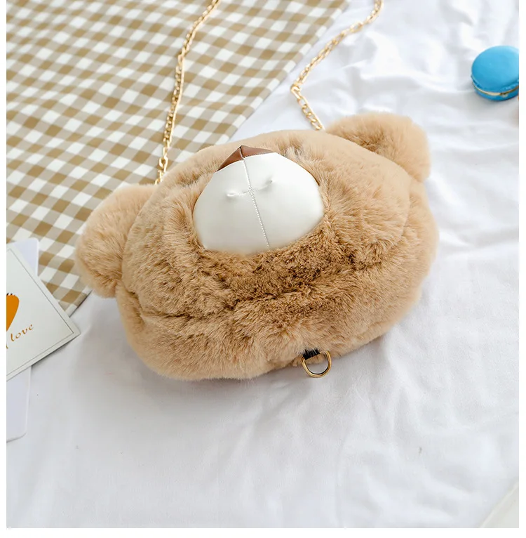 Shoulder Multi-Purpose Cute Kindergarten School Bag Cute Teddy Bear Big Head Bag a Generation of Fat