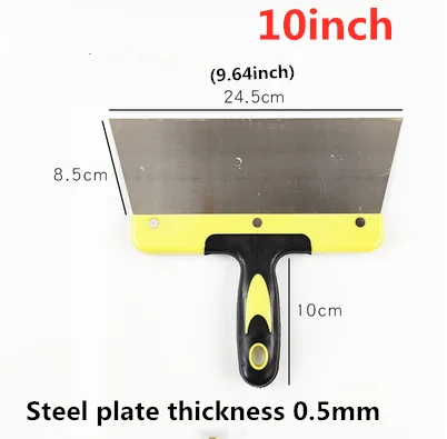 1 Pcs 6/8/10/12 Inch Putty Knife Scraper Set Thick Elastic Steel Plastic Handle Construction Tools