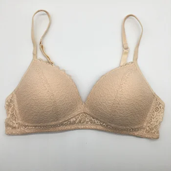 

Push up and padded bra for small breast back closure adjusted strap soft A B cup sexy gathering small bra brasiers for ladies