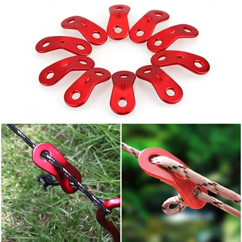 

10PCS Outdoor Camping Tent Nail Buckle Cord Survival Camping Tent Cord Rope Fastener Line Buckle Tent Accessories Low Sale