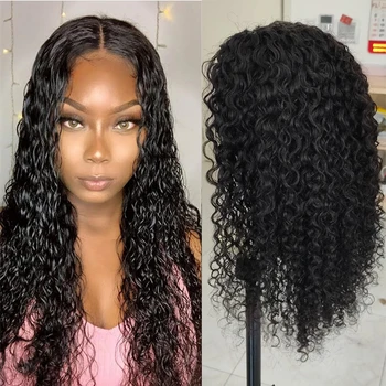 

U Part Wig Human Hair Water Wave Wigs 180% 250 Density Lace Wig Brazilian Virgin Hair Wig Pre Plucked For Women 8-26 Inch