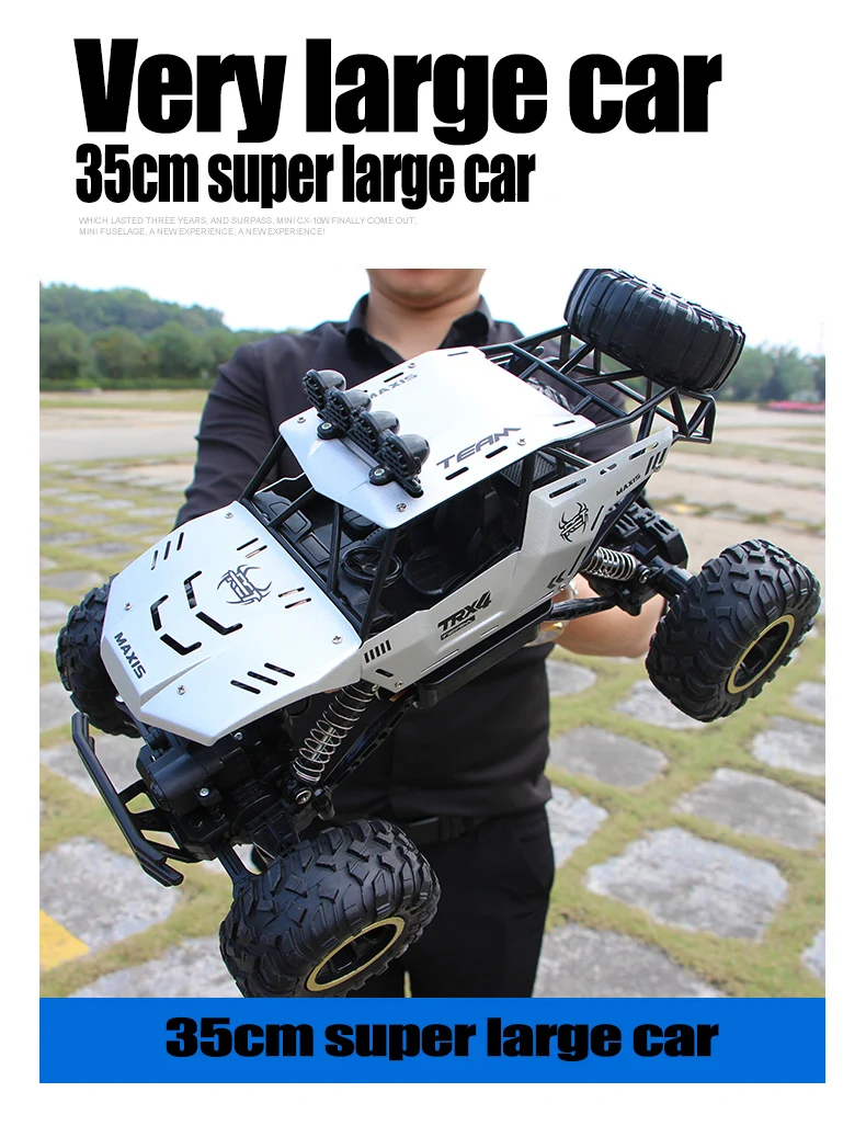 1/12 RC автомобиль 4WD альпинистский автомобиль 4x4 двойной привод двигателей Bigfoot автомобиль дистанционное управление Модель внедорожный автомобиль игрушки для мальчиков Детский подарок