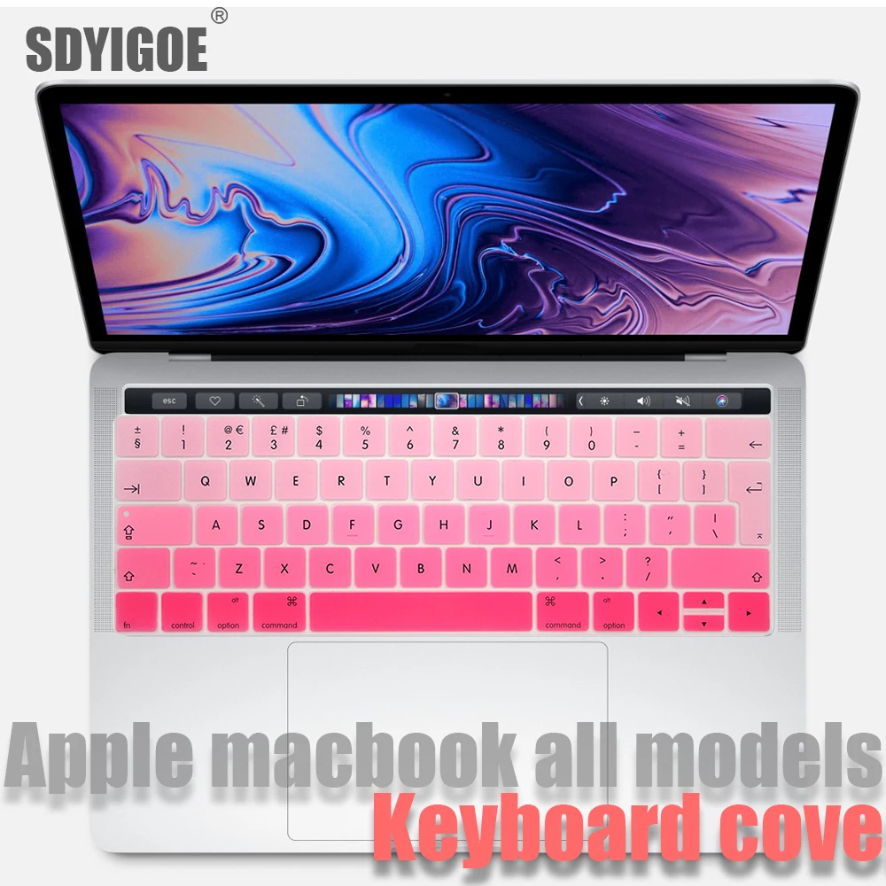 Наклейка на клавиатуру для macbook pro 13air 11 12 13 15 дюймов силиконовая защитная пленка