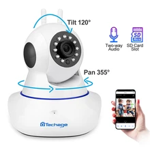 Techage 1080P Беспроводной IP Камера ИК Ночное видение Видеоняни и радионяни купол в помещении 2-полосная аудио-видео CCTV Wi-Fi камеры видеонаблюдения