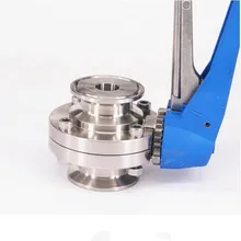 1 ''25 мм Труба OD 2" тройной зажим санитарный клапан-бабочка управление потоком сжимающий триггер Homebrew SUS 304 нержавеющая сталь