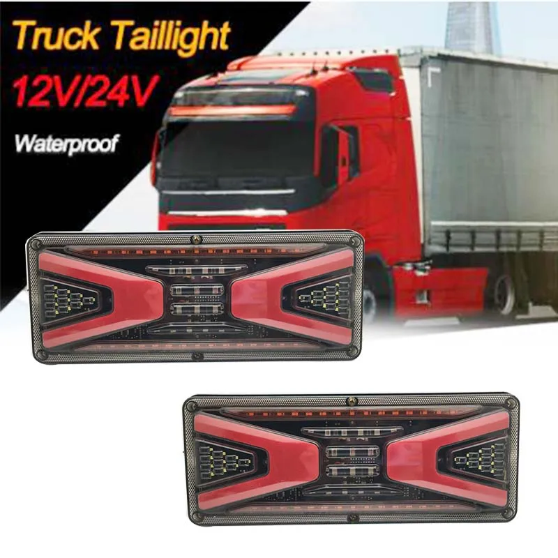 

Universal Truck Rear Taillight Led Trailer Taillights 24V Flow Steering Brake Reversing Traffic FogLamp Caravans UTE Campers ATV