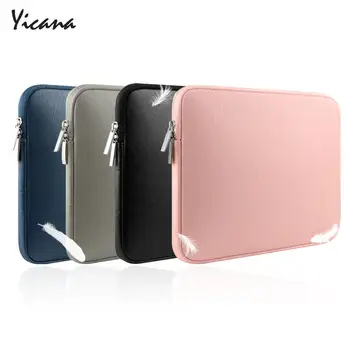 

Yicana PU leather 11 13 14 15 inch Waterproof laptop sleeve bag For Macbook Pro Air Retina notebook prodector case
