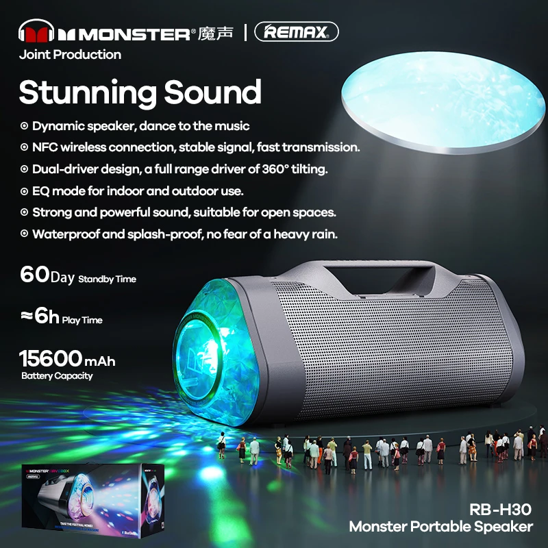 Remax RB H30 EQ powerful subwoofer Long 